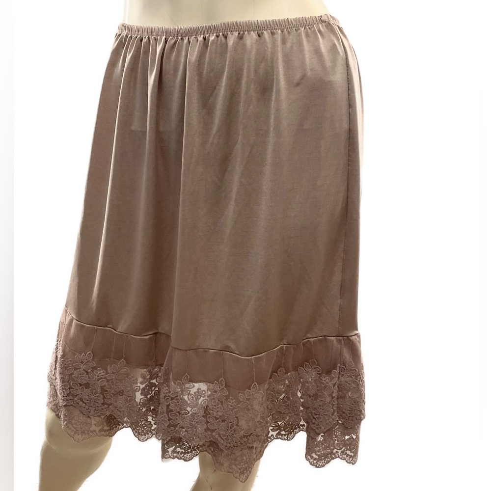Altar'd State- Tan Lace Trim Chemise Skirt- M
